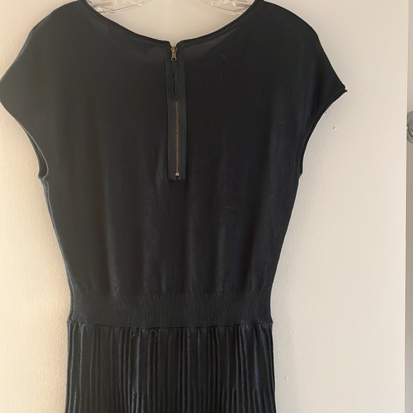 LOFT Pleated Wool Blend Fit & Flare Style Sweater Dress, Size Small - Picture 7 of 7